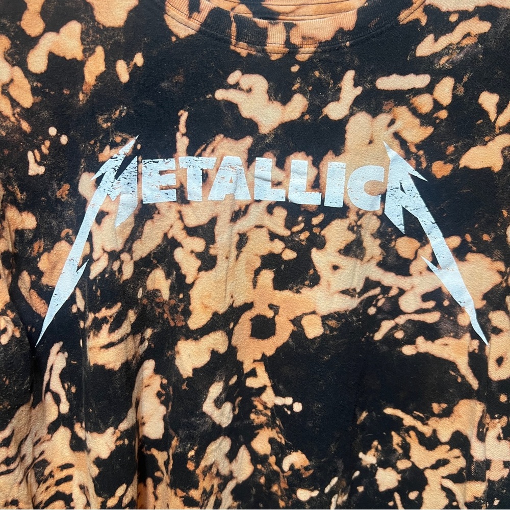 Metallica Grunge Custom Bleach Dyed Shirt - Picture 2 of 7